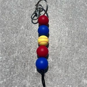 Softball Keychain